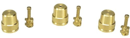 GLORIA Hohlkegeldüsen 2 x Ø 1 mm, 1 x Ø 2 mm | Messing-Ersatzdüsen-Set | Set aus Messing-Ersatzdüsen mit Zerstäubereinsatz für Hochleistungs- und Rückensprüher | Verschiedene Sprühwinkel