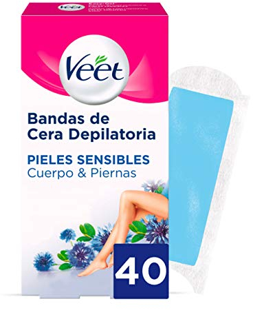 Veet Easy Gelwax Body Bands Depilatory Wax Skin Sensitive X40