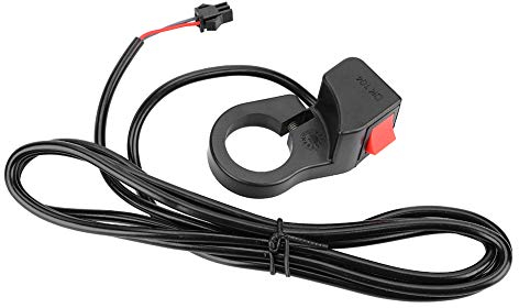 Dilwe Interruptor de Manillar para Scooter, Motocicleta Universal de PVC Interruptor de Encendido/Apagado del Manillar de 22,5 mm Interruptor basculante de Bicicleta eléctrica(PVC, 22,5 mm)