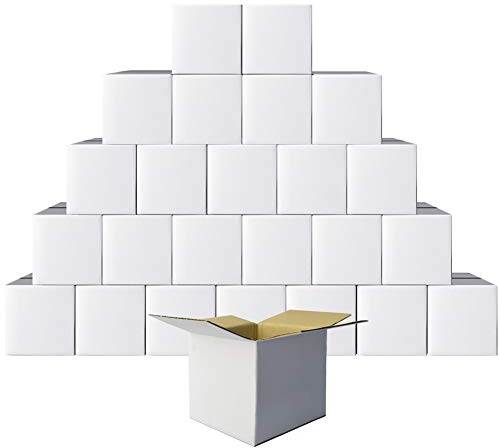 PETAFLOP Shipping Boxes 6x6x6 Corrugated Cardboard Boxes Small Mailing Box, 25 Pack