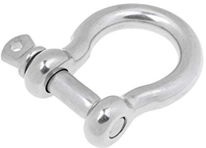 Inzopo - Grillete de ancla para barco (acero inoxidable 304, 14 mm), color plateado