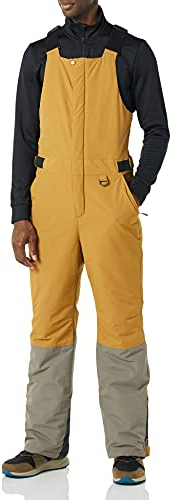 Amazon Essentials Herren Wasserabweisender isolierter Schneelatzoverall, Gold Hellbraun Farbblock, M