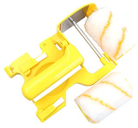 Shiwaki Paint Edger Roller Brush Combo Kit, Multifunctional Hand-held Clean Paint Edger Roller Brush Portable Tool for Home Office Room Wall Ceilings DIY Indoor Painting