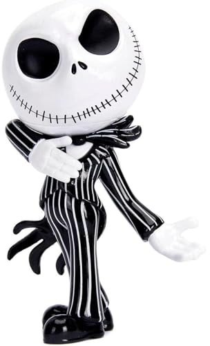 Jada Toys 253071004 - The Nightmare Before Christmas Jack Skellington Figur - The Nightmare Before Christmas Jack Skellington Figur i Metall med Självlysande Effekt, 10 cm, Från 8 år