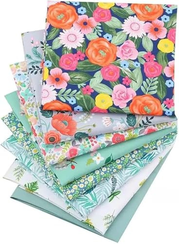 Hantverkstyger 8 st (40 cm x 50 cm) blommigt tryckt feta fjärdedelar tygpaket 100 % bomull förskurna tygpaket för quiltning, lapptäcke, konst och hantverk, kläder, sömnad, gör-det-själv-projekt;