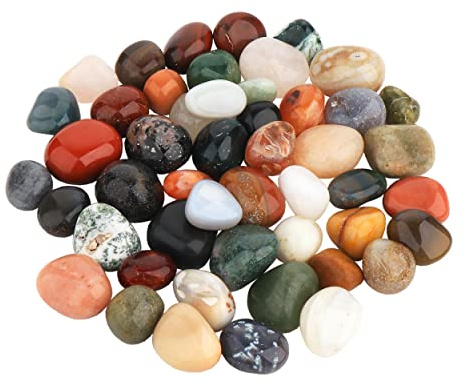 NKlaus 900g Indien Mix Trommelsteine Handschmeichler 20-35mm Massagesteine Heilsteine 11145