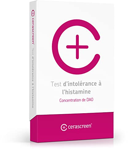 Kit de test d'intolérance à l'histamine de CERASCREEN - Déterminer le taux de diamine oxydase (DAO) à domicile par autotest | Rapide & facile | Laboratoire certifié | Rapport de résultats détaillé