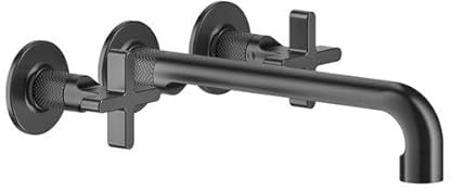 Set Gessi Inciso+ colore per miscelatore per lavabo a 2 maniglie, con bocca di erogazione 235-255 mm, senza scarico, 58192, Colorazione: Metallo nero spazzolato PVD