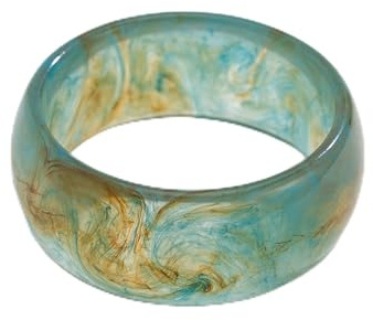 Exaggerated Colorful Irregular Geometric Acrylic Resin Bangle Bracelet Handmade Chunky Multicolor Round Square Acetate Wide Transparent Wristband Bracelet for Women Jewelry (A blue)