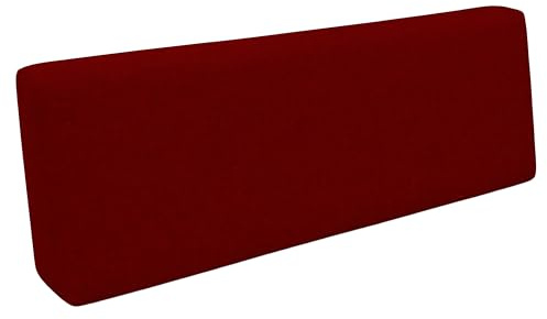 POKAR Palettenkissen Palettenauflagen mit abnehmbarem Bezug Palettenauflage Palettenmöbel Palettensofa, Rückenlehne 120x40, Dunkelrot