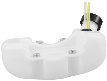 Zerodeko Réservoir de Tondeuse en Plastique Blanc Bec Verseur, Petit Réservoir D'essence Haute Densité pour Équipements de Jardinage et Applications Agricoles