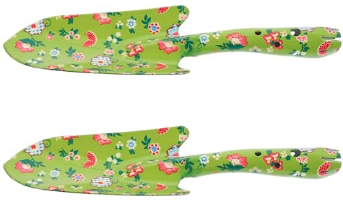 Homoyoyo Palas De Jardín Estampadas para Macetas, Herramientas Manuales De Hierro, Pack 2 Unidades, Tamaño Pequeño, para Trasplante y Cultivo En Jardín y Huerto, Diseño Aleatorio