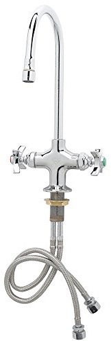 T&S Brass BL-5700-04 Lab Mixing Faucet, Rigid Gooseneck with Aerator