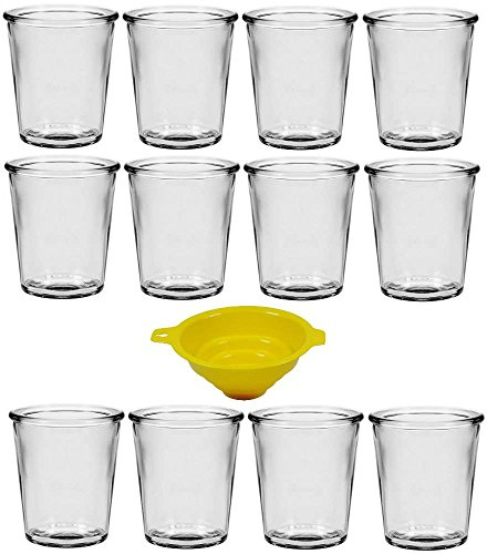 mikken 12 kleine Dessertgläser/Gläser 65 ml für Amuse Bouche, Gueule, Nachspeisen, Fingerfood, etc. inkl. einem Einfülltrichter