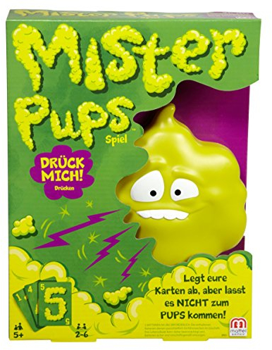 Mattel Games Mister Pups, lustiges Kartenspiel für Kinder und die Familie, Reisespiel, für 2-6 Spieler, ab 5 Jahren, DPX25