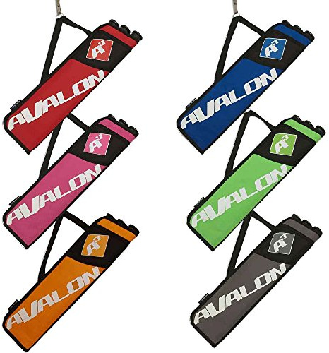 AVALON A³ Seitenköcher mit 3 Pfeilröhren | Leichter Köcher für Bogensport | | Rechts- & Linkshand | Inkl. Gürtelclip und Zubehörfach | 46 cm