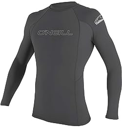 O'Neill Wetsuits Camiseta de Manga Larga Basic Skins para Hombre Chaleco de erupción, Gris, XXL