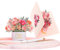 PopLife Luxe Flower Box 3D Pop Up Valentinstag – leere Karte, Jahrestag, Muttertag, Hochzeit oder Geburtstagsparty-Einladung – für Ehefrau, Mutter, Schwester, Oma, Tochter und Freundin