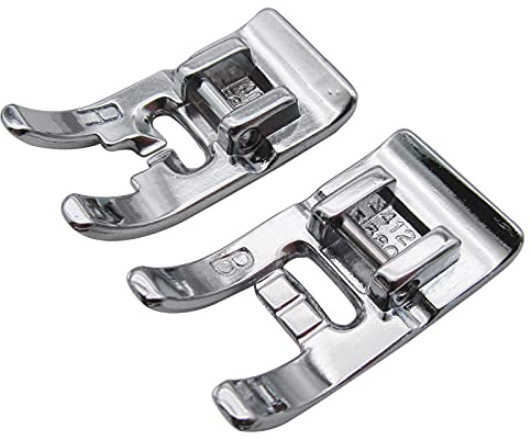 CKPSMS Marke: 1 Set Zick-Zack-Fuß A & B #412 38 00-45+412 38 01-45, kompatibel mit/Ersatz für Viking Husqvarna Nähmaschine, passend für 1–7