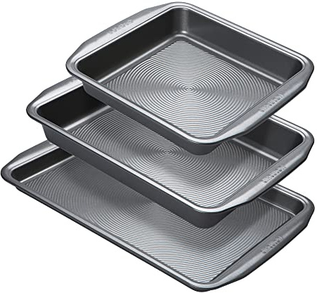 Circulon Momentum 3pc Roaster set - Medium roaster; Multipurpose Oven Tin; Large Oven Tray, Grey