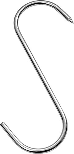 Wolfcut 20 x Meat Hooks S Hooks CNS Butchers Hooks Butcher Hooks Smoker Hooks 150/5 mm