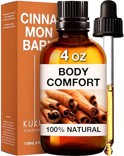 Kukka Zimt Öl [100% NATURREIN] Für Diffusion, natürliche Hautpflege, Aromatherapie, Selbstherstellung von Seife und Kerzen (118ml)