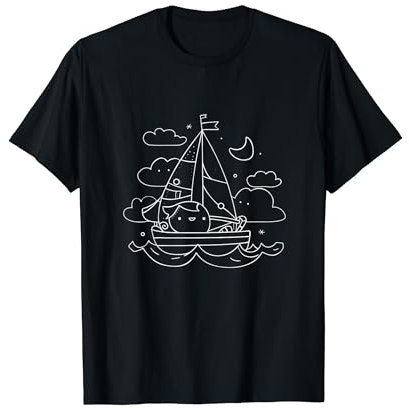 Cartoon Segeln Seemann Fahrtenyacht T-Shirt