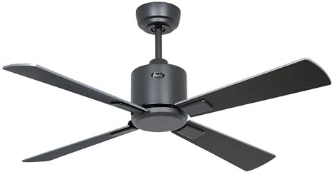 CasaFan Ventilateur de plafond avec WiFi 952141W Eco Neo III Moteur gris basalte/pales réversibles argent et wengé 103 cm