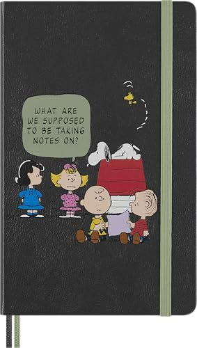 Moleskine Peanuts Gruppe Notizbuch limitierte Ausgabe, L/A5, liniert, fester Einband, Grau