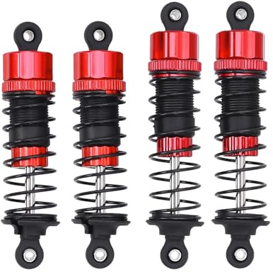4er-Pack RC Auto Stoßdämpfer Metall Stoßdämpfer Kompatibel mit MJX Hyper Go H14BM 14210 14209 1/14 Maßstab RC Auto Upgrade Teil