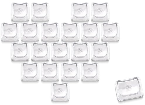 XVX Blank Transparent Keycaps, Sweet Heart PC Custom Keycap Set, Backlit Clear Candy Keyboard Keycaps Mao Profile for MX Switches Mechanical Keyboard (21pcs)