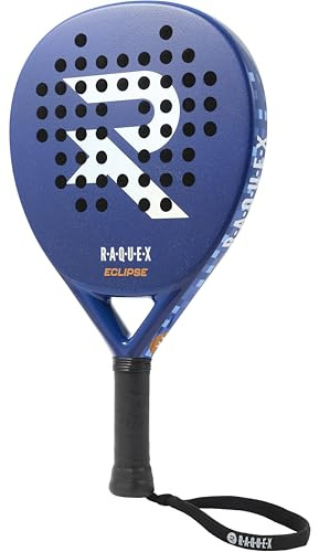 Raquex Eclipse Padel Racket - Lightweight 360g Full Carbon, Beginners | Paddle Bat for Adults, Mid Balance, EVA Core