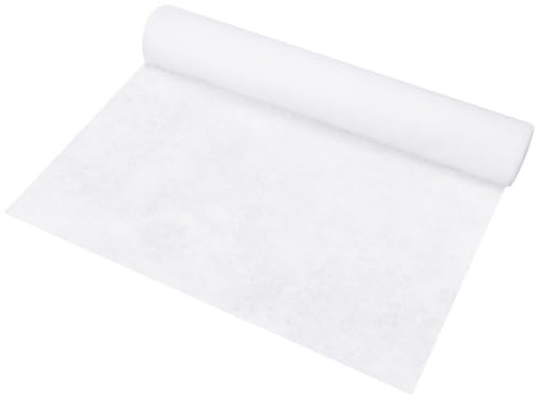 BENECREAT Luftventilationsfilter, 3 m x 41 cm elektrostatisk luftfilterrulle, vitt filtermaterial för golv, register, galler, tak, HVAC och husbilsventiler