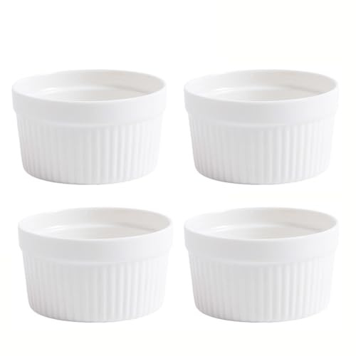 Cocotte Forno Ciotole in ceramica a righe, antiaderenti e resistenti al calore, perfette for servire dessert e snack