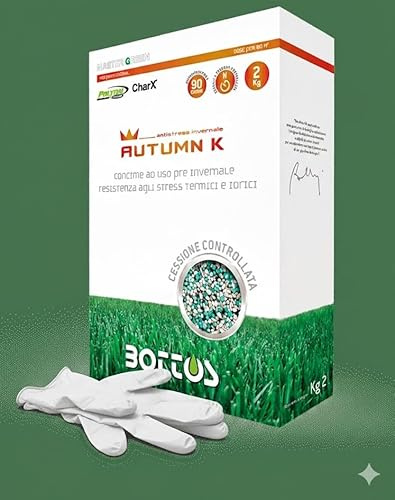 Bottos, AUTUMN K 18-0-21, antistress pre-invernale per la resistenza agli stress termici e idrici (2 Kg) + 1 paio di guanti usa e getta