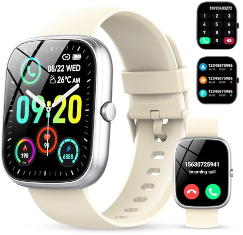 Smartwatch Uomo Donna,1.91 Orologio Smartwatch,con Effettua/Risposta Chiamate,100+ modalità Sportive con Sonno/Cardiofrequenzimetro,SpO2,Fitness Tracker,Contapassi,IP68 Impermeabile Smart Watch
