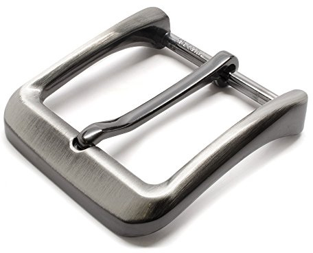 Gunmetal Gray Casual Buckle - 1½ Inch Nickel Free Zinc Belt Buckle with Brushed Gray Finish
