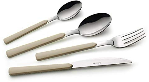 eme Set da 24 Posate in Acciaio Inox (AISI430) Stile Contemporaneo Sky Sabbia