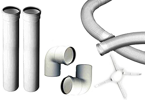 Kit tuyau flexible chaudière condensation dn 80 10 m. tuyau de cheminée en plastique PPS CE fabriqué en Italie
