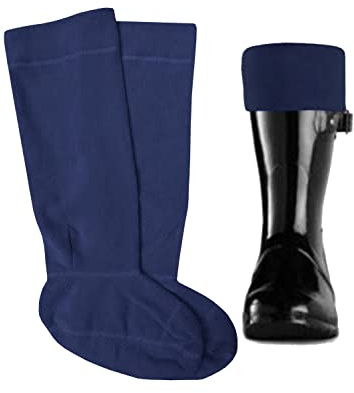 989Zé ENZO Mens Fleece Wellie Socks Adult Welly Wellington Boot Thermal Liners Warm Outdoor Sock One Size 6-11 (Navy, One Size)