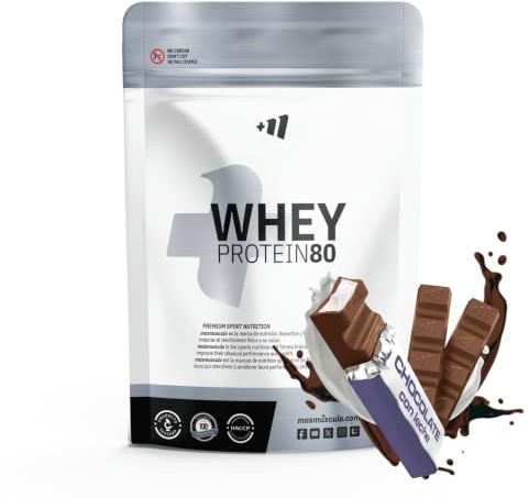 MASmusculo - Whey Protein80-500 g - Choco Milk - Suplemento Deportivo Puro de Calidad - Proteína Whey - Con Lacprodan de Arla y Suero de Leche - Ayuda a Aumentar la Masa Muscular