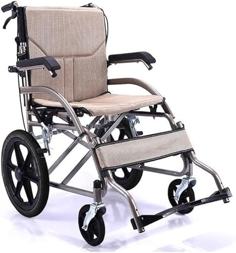 Máquina de silla de ruedas cómoda y manual, transporte ligero y plegable, cómodo desplazamiento en silla de ruedas móvil, viaje portátil