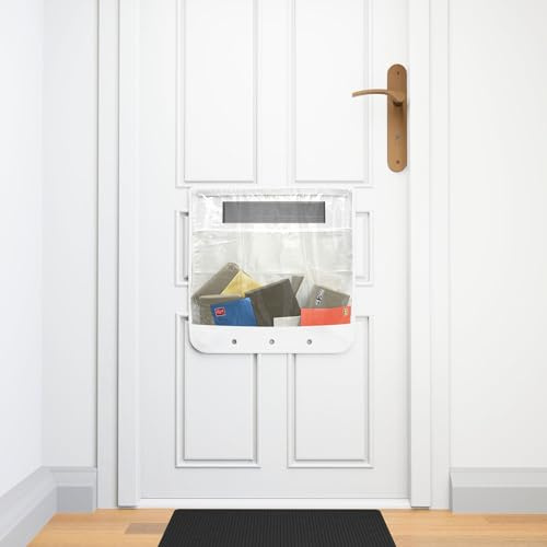MAMMO Receptor de buzón, receptor de correo, alternativa a la jaula de buzón, receptor de cartas para puerta delantera, cubierta de buzón para cartas y paquetes pequeños, universal, fácil instalación,