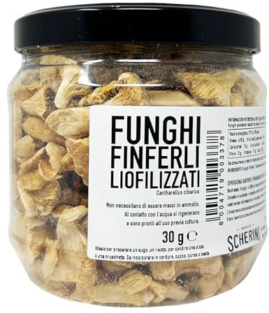 Frische gefriergetrocknete Pilze, Geschmack und Duft wie das frische Produkt (frische Pfifferling-Pilze)
