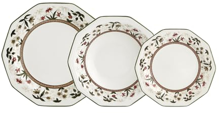 QUEEN'S ASSAM - Vajilla Cerámica 12 Piezas - 4 Personas