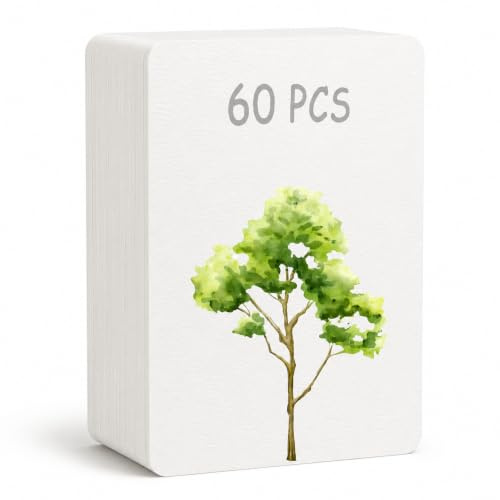 Lot de 60 feuilles de papier aquarelle 300 g/m² pressé à froid, convient pour les artistes, les adultes, les étudiants, la peinture acrylique, le crayon, les crayons de couleur et l'encre (15,2 x 10,2