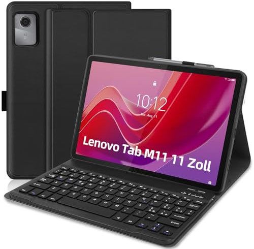 TENGWUDZ Tastiera Custodia per Lenovo Tab M11 2024 11 (TB330XU/TB330FU) Italiano QWERTY Tastiera Custodia Tablet per Lenovo M11,Tastiera con Supporto Pen per Lenovo M11 Tablet 2024-Nero (Nero)