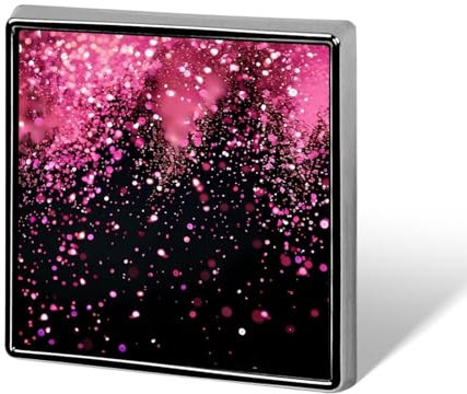 Quadratische Anstecknadel aus Metall mit Partikeln in Roségold, individuelle Brosche, Gedenknadeln für Frauen und Männer