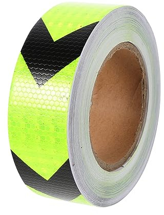 DECOMELODY Cinta Reflectante de Advertencia de Pvc Color Verde Claro para Señalización Vial y Transporte Que Mejora la Visibilidad y Seguridad