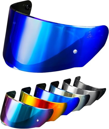 PSLER Helmet Visor for LS2 Outer FF320 Rapid FF353 Assault FF328 Stream FF800,Tinted Motorcycle Visor Motorbike Helmet Face Shield Accessories Replacement(Deep Blue)